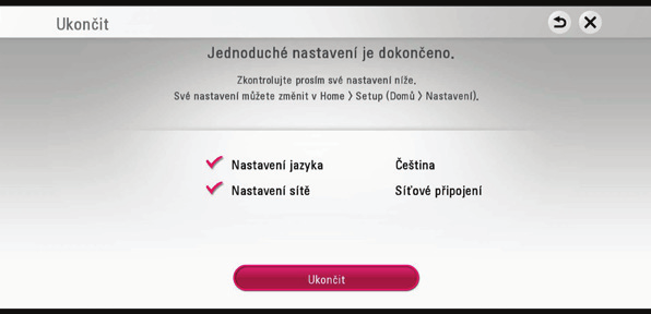 Systémové nastavení 19 Úvodní nastavení Při prvním zapnutí přístroje se zobrazí průvodce úvodním nastavením. Pomocí průvodce úvodním nastavením lze nastavit jazyk zobrazení a provést nastavení sítě.