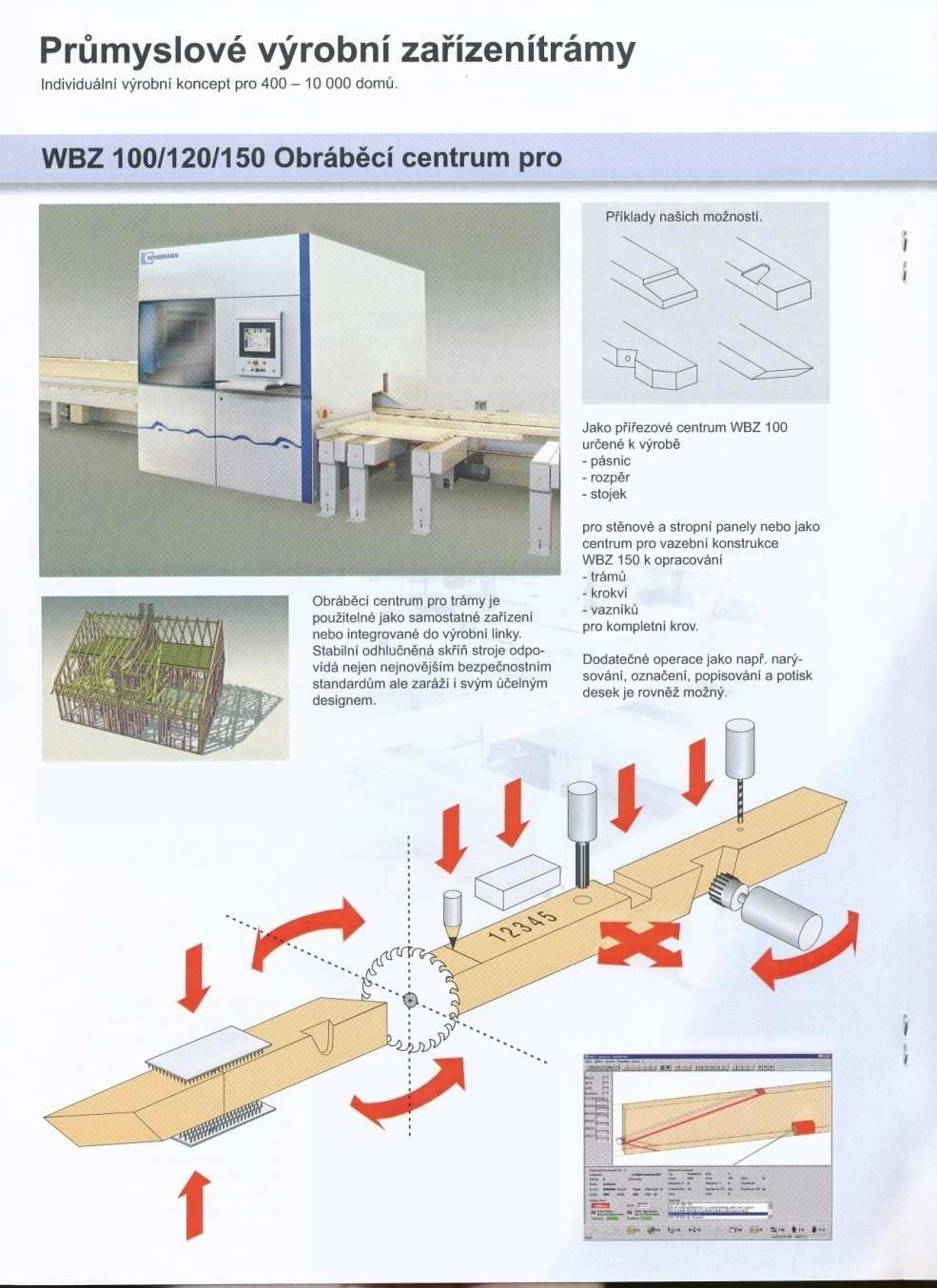 Technologie CAM: nejprve CAD. Každý prvek v projektu vlastní specifikace (rozměry, prostorové řezání, vrtání, dlabání, frézování, číslování.