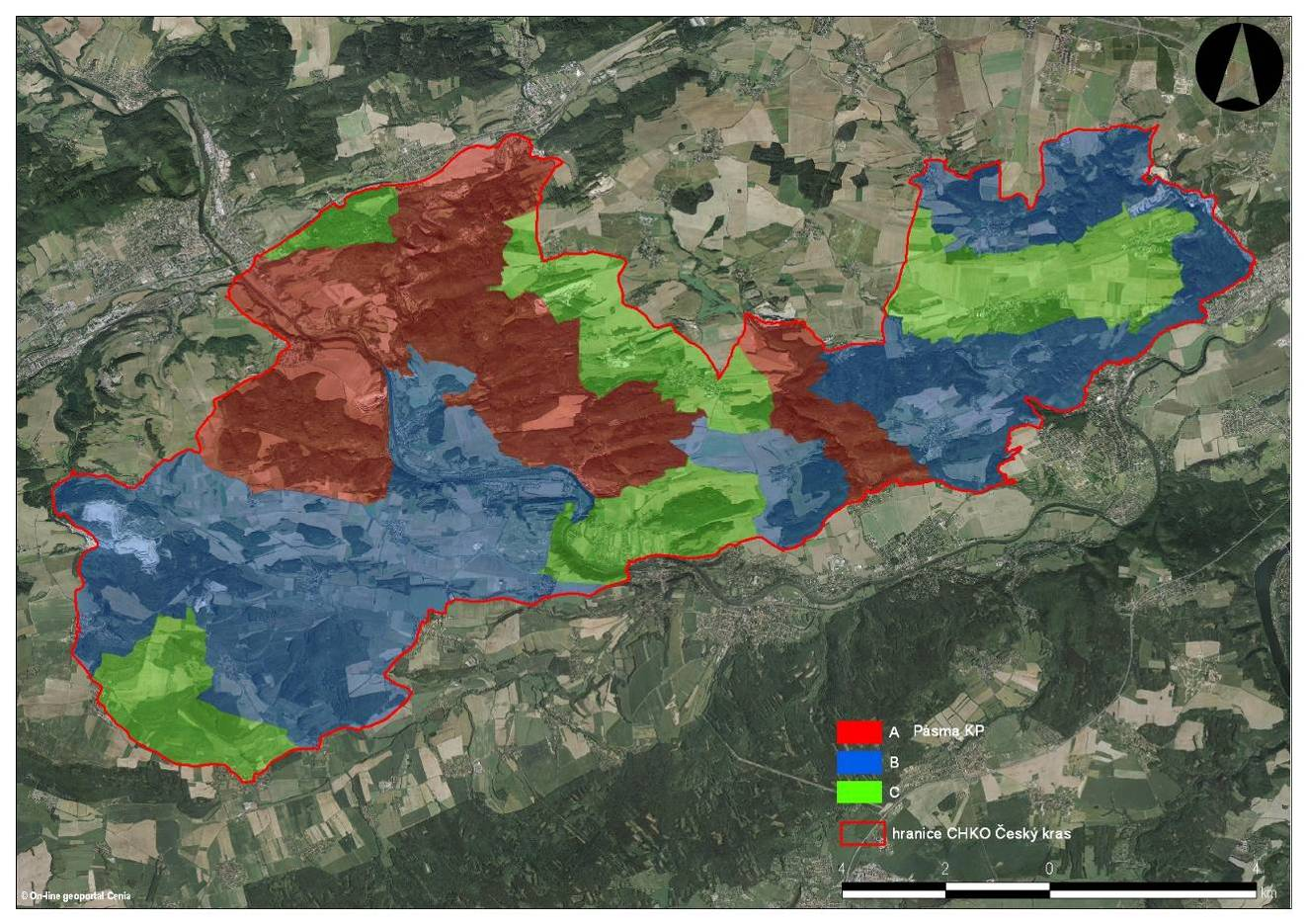 4.2.2.4 Delimitace pásem ochrany KR v jednotlivých KP KP A.1 Tetín PÁSMO A KP A.2 Koda PÁSMO A KC A Karlštejn - Tetín KP A.3 Karlštejn-Srbsko KP A.4 NPR Karlštejn KP A.