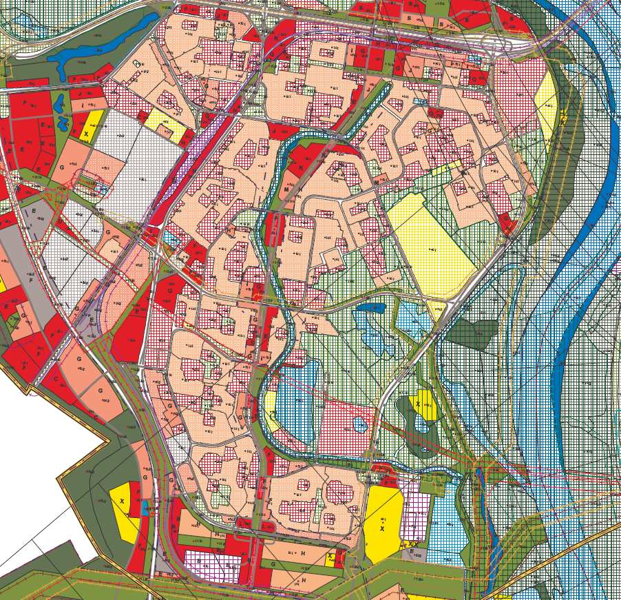 Územný plán Nosnú chrbticu urbanistickej kompozície predstavuje nedobudovaný priestor Jantárovej cesty nesie v sebe potenciál pre