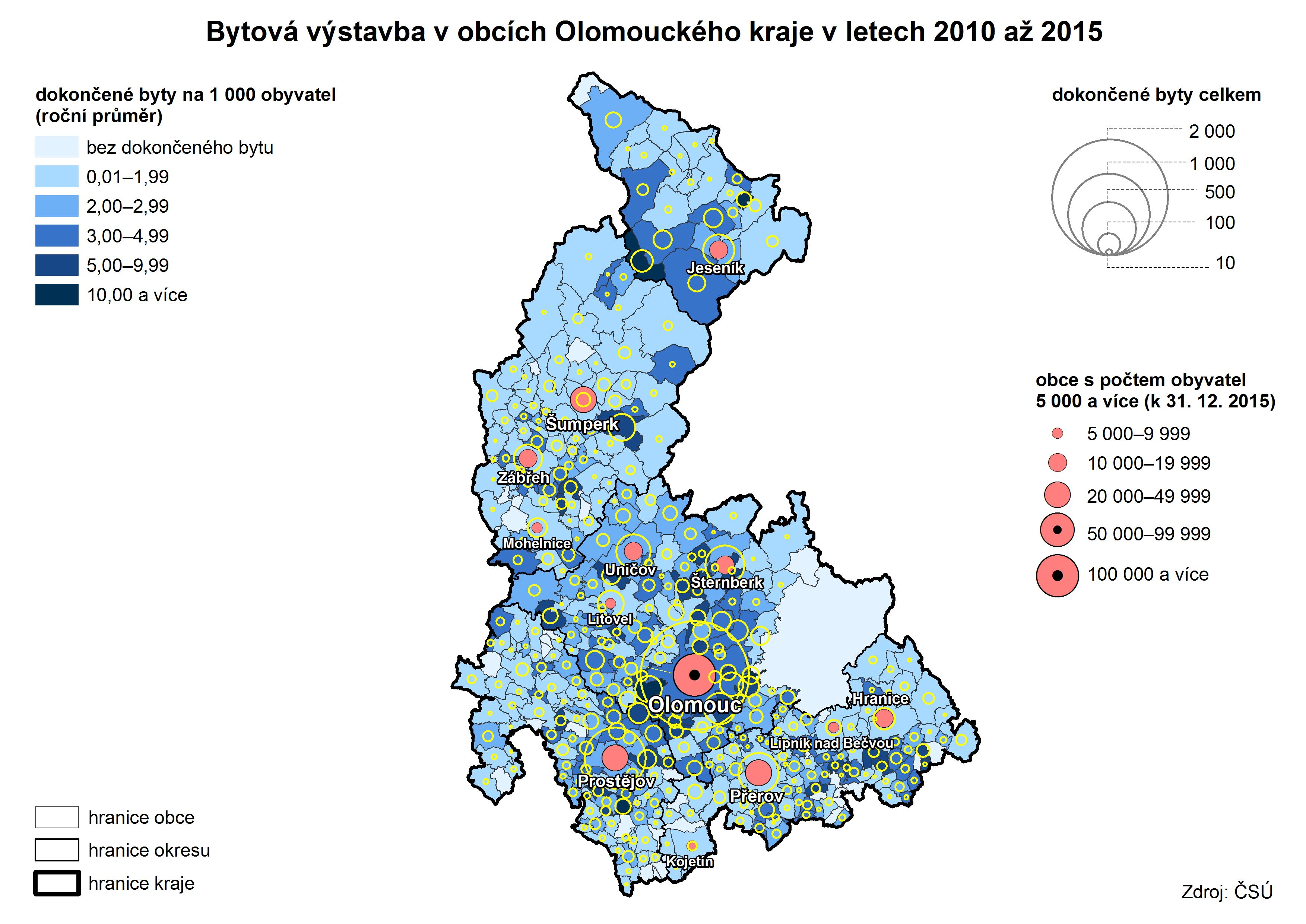 v předchozím roce 214. Zvýšila se i zahájená výstavba bytů v nástavbách, přístavbách a vestavbách k bytovým domů na 188 bytů, zatímco k rodinným domům se snížila na 68 bytů.