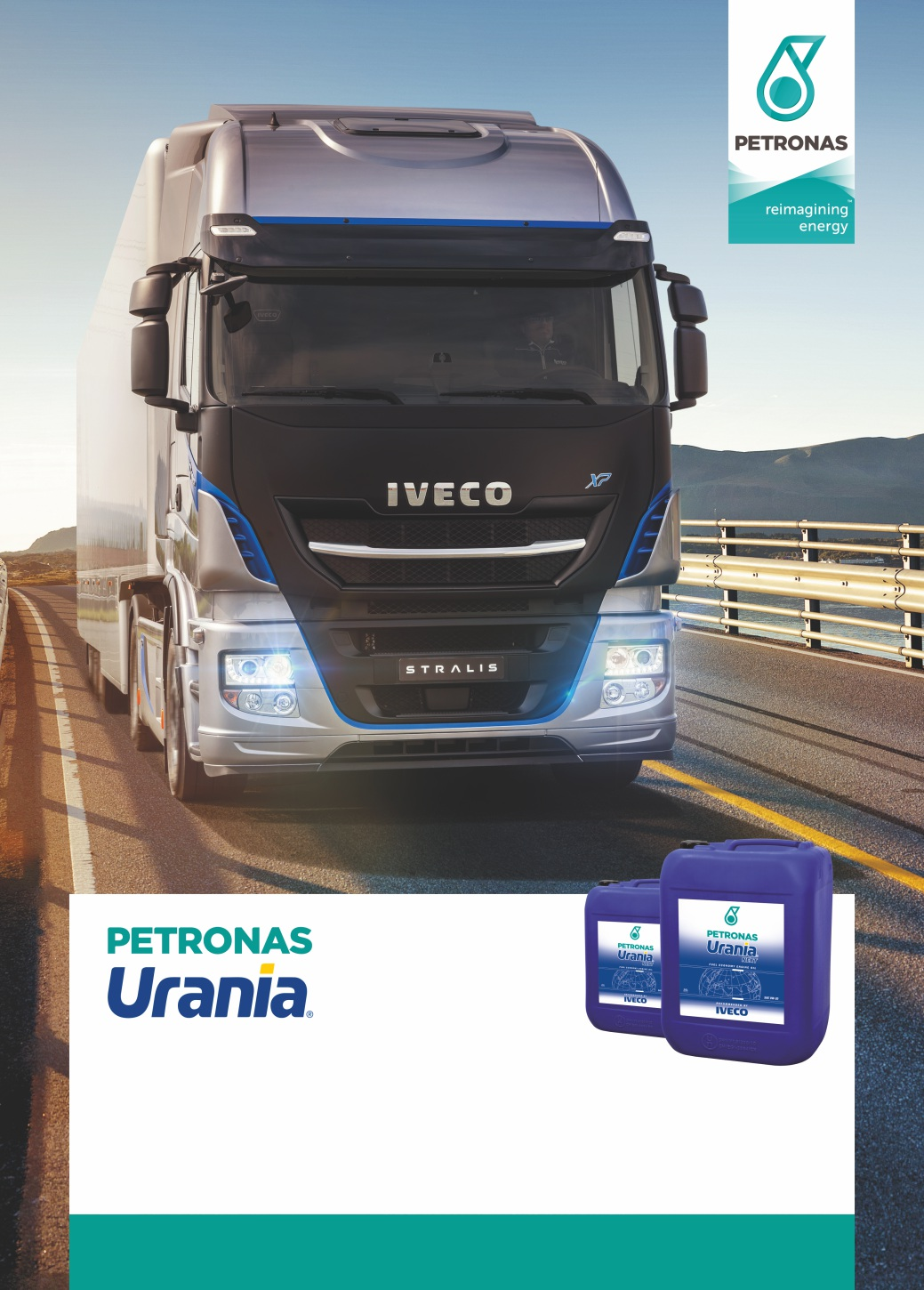 Nejlepší motorový olej vyvinutý společností PETRONAS Lubricants pro IVECO STRALIS je PETRONAS URANIA NEXT. URANIA NEXT je unikátní 0W-20 plně syntetický olej určený pro extrémní úsporu paliva.
