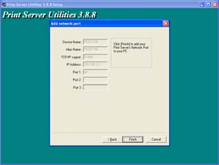 Poznámka 1: Nastavujete-li tiskový server poprvé, je jeho jméno v seznamu Print Server Name vytvořeno z předpony PS a posledních šesti číslic z MAC adresy tiskového serveru.
