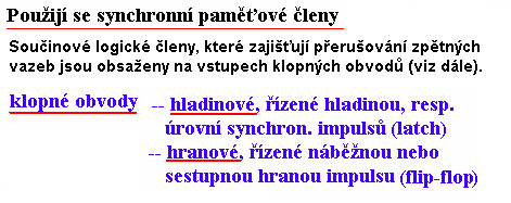 3. Sekvenční obvody synchronní systémy