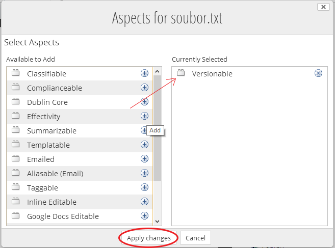 Práce s verzemi V detailu souboru lze s