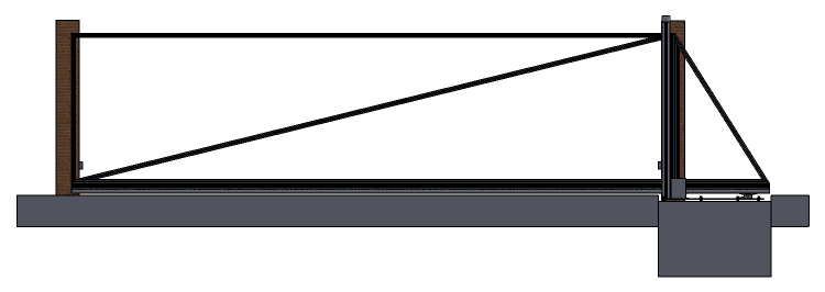 Samonosná brána - elektroinstalace infrazávora ulice 5x0,75-1,5mm 24V 2 infrazávora 2 5x0,75-1,5mm 24V Nejmenší vzdálenost od zdi Spodní nosný = 45 mm Horní profil =