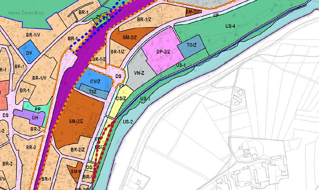 NOVOSTAVBA RELAXAČNÍHO CENTRA KAVÁRNA-RESTAURACE, PŮJČOVNY SPORTOVNÍCH POTŘEB A PRODEJNY SYPKÝCH STAVEBNÍCH SMĚSÍ - ČERNOŠICE Katastrální situace: projektant: Ing.