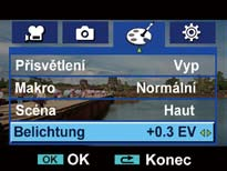 Scéna V závislosti na dané scéně je možné vybrat vhodný režim. Auto: snímek se pořizuje bez žádného zvláštního efektu.