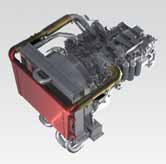 Vysoká produktivita a nízká spotřeba paliva Motor ecot3 s nízkou spotřebou Motor Komatsu SAA6D125E-5 se vyznačuje velkým kroutícím momentem, vyšším výkonem při nízkých otáčkách a nízkou spotřebou