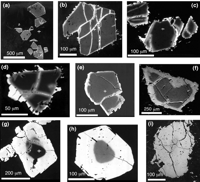 Zatlačování magnesiochromitu magnetitem při metamorfóze magmatický magnesiochromit, bez magnetitu