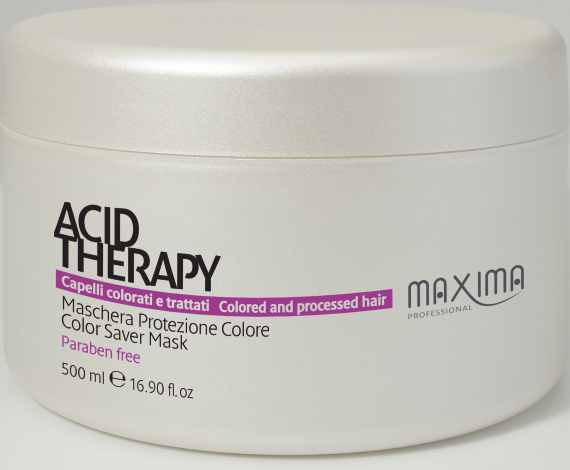 MAXIMA ACID THERAPY - COLORED AND PROCESSED HAIR MAXIMA ACID THERAPY - COLORED AND PROCESSED HAIR COLOR SAVER SHAMPOO ŠAMPON ACID PRO BARVENÉ VLASY COLOR SAVER MASK MASKA ACID PRO BARVENÉ VLASY SLES