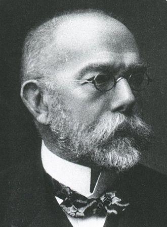 Robert Koch (1843-1910) německý lékař a mikrobiolog prosince 18 zakladatel bakteriologie ry obje objevitel původce tuberkulózy, cholery a antraxu nositel Nobelovy ceny za