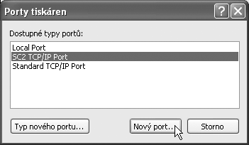 ZMĚNA PORTU 3 Přidání nebo změna portu. (1) Klikněte na záložku [Porty]. Ve Windows 98/Me, klikněte na záložku [Podrobnosti]. (2) Klikněte na tlačítko [Přidat port].