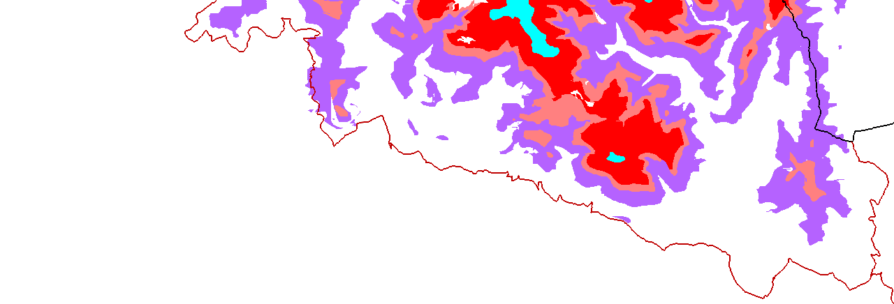 Obr. 3. Lesní vegetační stupně PLO 22 - Krkonoše podle mapování ÚHÚL. Legenda viz obr. 1. Obr. 4.