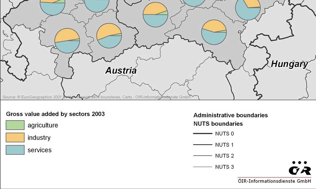 HDP (PPS) na hlavu 2001-2003 (změna v %) Hrubá přidaná hodnota