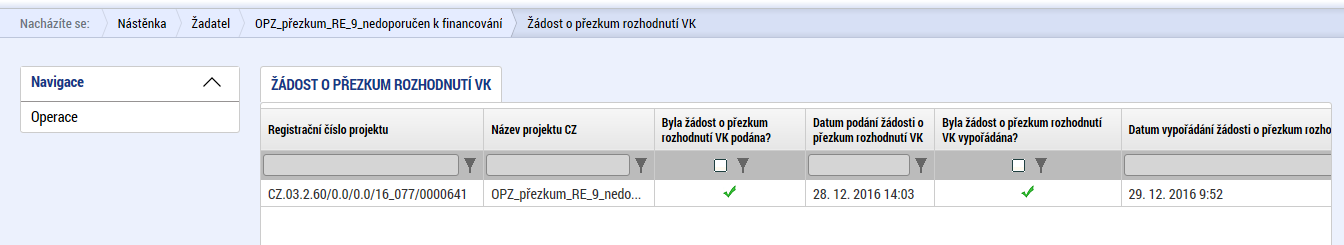 Na záložce Dokumenty vypořádání nalezne uživatel přílohy k vypořádání. Zpravidla se zde přenášejí dokumenty k samotnému vypořádání, pokud velikost textu přesáhla 2000 znaků.