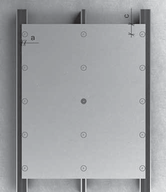 17 Montáž na hliníkový rošt pomocí nýtů Kotevní bod Trhací nýt Fixní Cembrit Cover, Solid, Transparent, Cembrit Raw 8,10 mm (6mm) Ø 4 20 mm Ø 4,1/(9,0 + vložka fix.