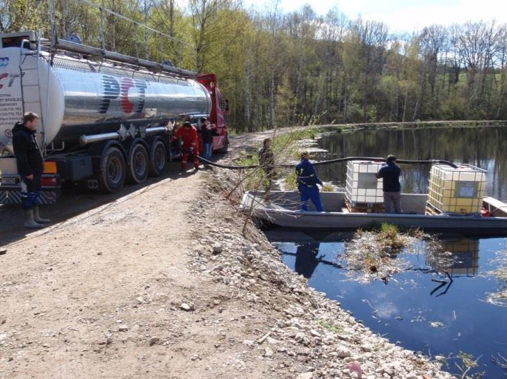 LAKE RESTORATION Aplikace do stabilizačních retenčních nádrží za ČOV ČOV Pelhřimov, MONDI Stětí?