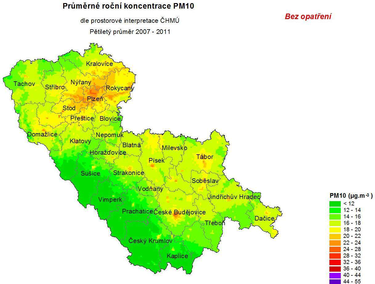 Obrázek 52: Modelové vyhodnocení dopadu nově stanovených dopravních opatření,