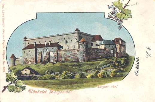 NÁRODNÉ KULTÚRNE PAMIATKY 40. Dobová fotografia zvolenského hradu, pohľad z juhovýchodu, 1899.
