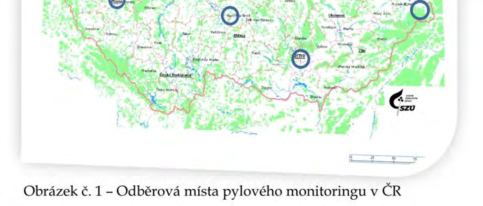 Příloha č. 2 - Pylová informační služba Cílem pylového monitoringu je informování veřejnosti o aktuálním výskytu množství pylu určitých, zejména alergenních, rostlin v ovzduší.