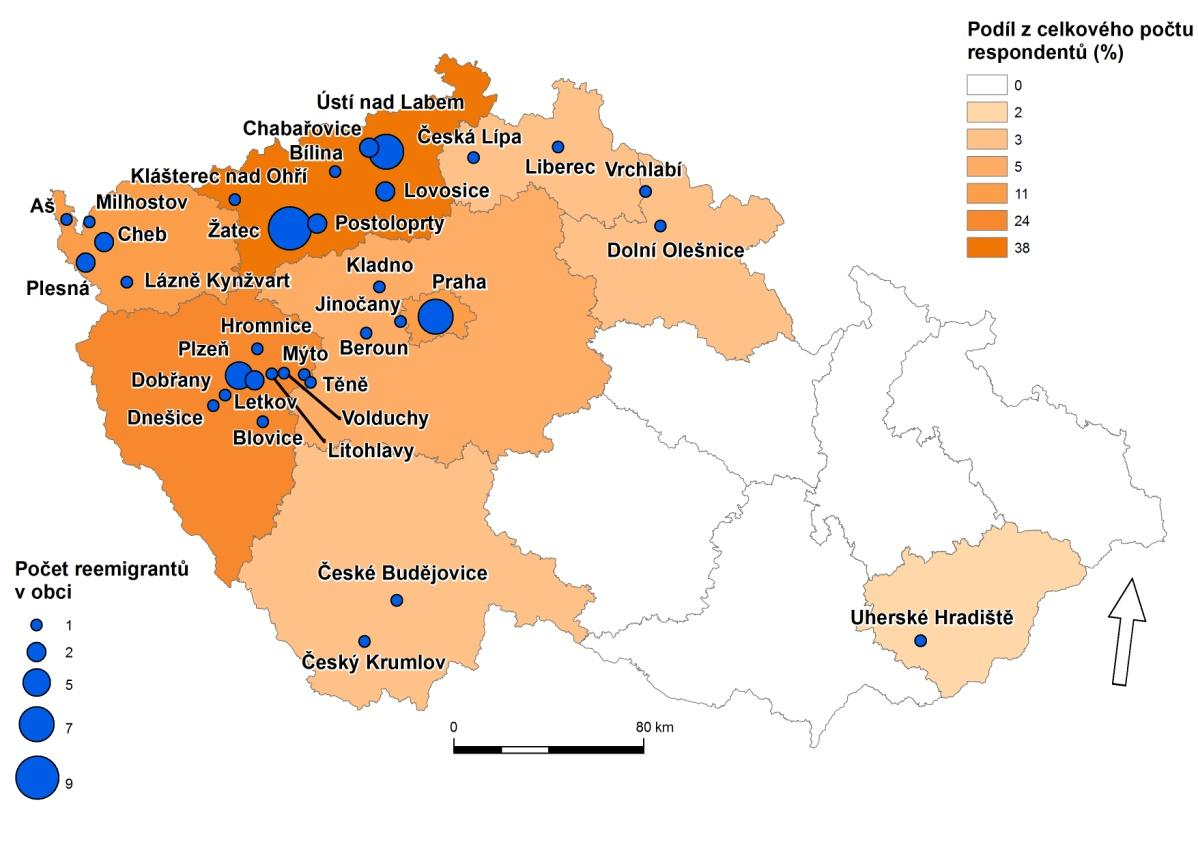 sídlech (obec s 50 000 100 000 obyvateli a obce s více jak 100 000 obyvateli). Velmi zajímavého zjištění bylo dosaženo srovnáním prvního a současného místa bydliště dle populační velikosti.