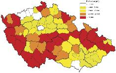 ZPRÁVA O STAVU LESA A LESNÍHO HOSPODÁŘSTVÍ ČESKÉ REPUBLIKY V ROCE 2009 29 Mapa 3.6.2.2.1 Evidované kůrovcové dříví ve smrkových porostech Timber damaged by bark beetle recorded in the Norway spruce forest stands Graf 3.