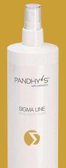 TOALETNÍ, TONIZAČNÍ, VÝŽIVNÁ PANDHY S SIGMA LINE MYCÍ PĚNA PANDHY S SIGMA LINE BODY WASH FOAM Balení: profesionální / klientské 300 ml (980767), 300 ml + 500 ml Na bázi cukrových tenzidů bezsulfátová