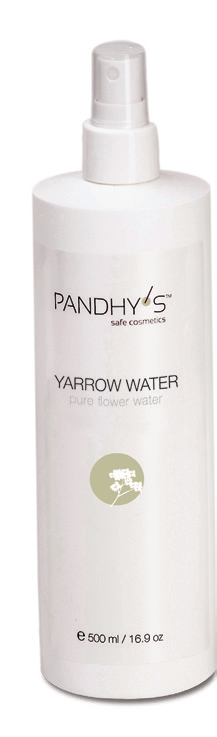 ČIŠTĚNÍ, TONIZACE, PÉČE O TĚLO PANDHY S VODA Z ŘEBŘÍČKU PANDHY S YARROW WATER Balení: profesionální: 500 ml (980883), klientské: 150 ml (980883R) Řebříček je známý tím, že podporuje hojení ran a má