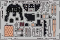 36289 M4A1 Deep Wading Kit 1/35 Eduard 33142 F-104A interior S.A. 1/32 Italeri FE684 Typhoon Mk.Ib Bubbletop interior S.