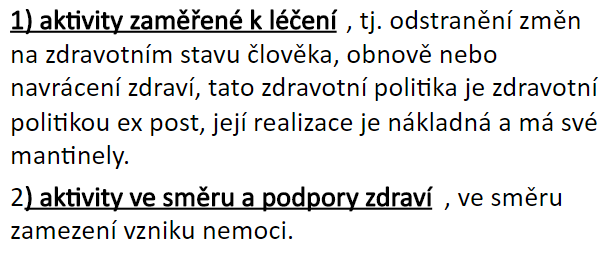 ZDRAVOTNÍ POLITIKA