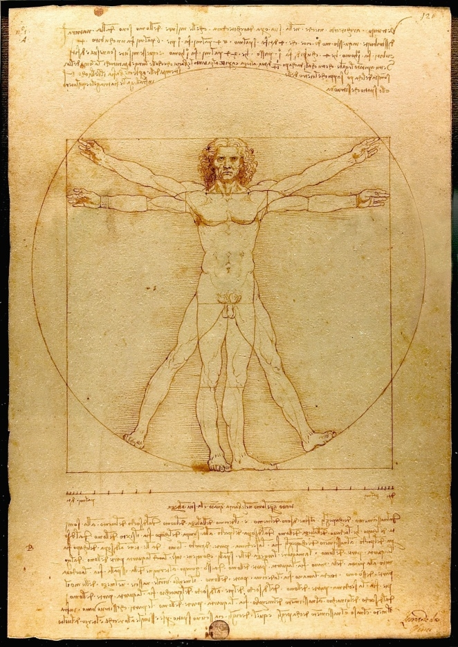 4. Leonardo da Vinci-Proporce lidské postavy (Vitruvius) Luc Viatour. Obrázek č. 4 [cit.
