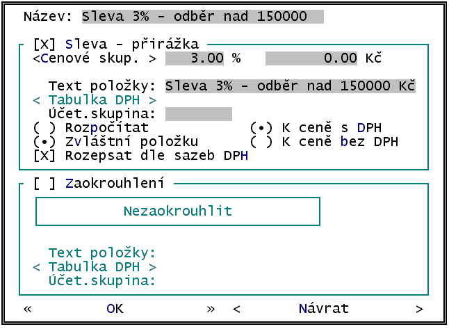 Vydané faktury 17.1.9 Přepočet a slevy Program pracuje s knihovnou přepočtů a slev.