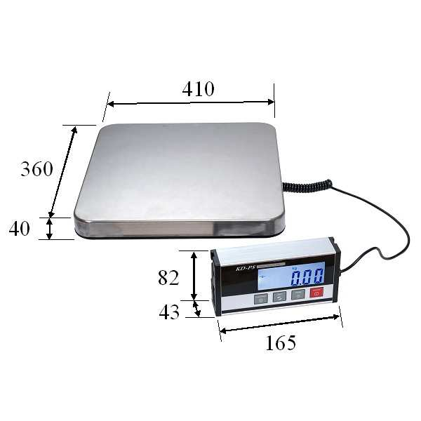 SPECIFIKACE A ZÁKLADNÍ TECHNICKÁ ÚDAJE VÁHY Technická data KD-PSLP/60 KD-PSLP/150 maximální váživost 60kg 150kg rozlišení dílek 20g 50g tára - Max.