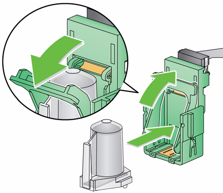 Tiskárna dokumentů 1. Při první instalaci kazety s inkoustem pevně zatlačte konektor tiskového kabelu do vozíku tiskárny.