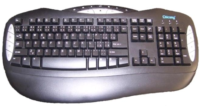 Klávesnica je základné vstupné zariadenie osobných počítačov. Počítačová klávesnica je odvodená od klávesnice písacieho stroja. Je určená na vkladanie znakov a ovládanie počítača.