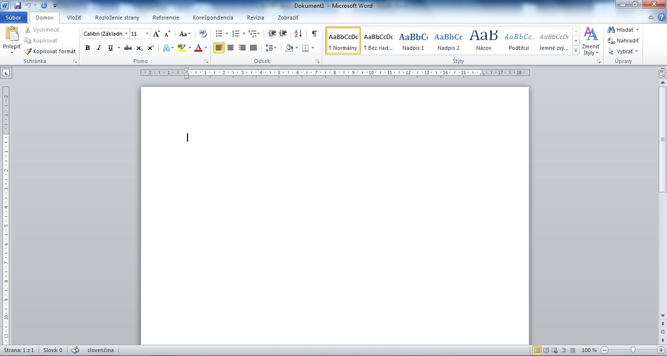 1 Microsoft Word 2010 Word je textový editor.