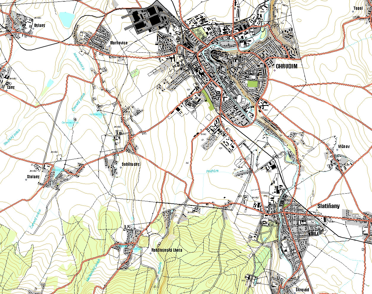 GEOREFERENCE PROJEKCE (x,y) S-42 Topografické mapy (vojenské) VGHMÚř Dobruška - Geografická služba AČR Podklad např.