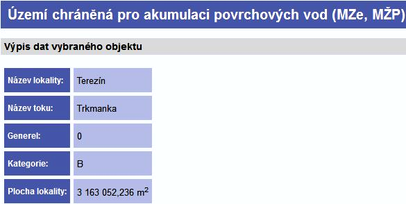 8. Chráněná území pro akumulaci povrchových vod EIA Modernizace