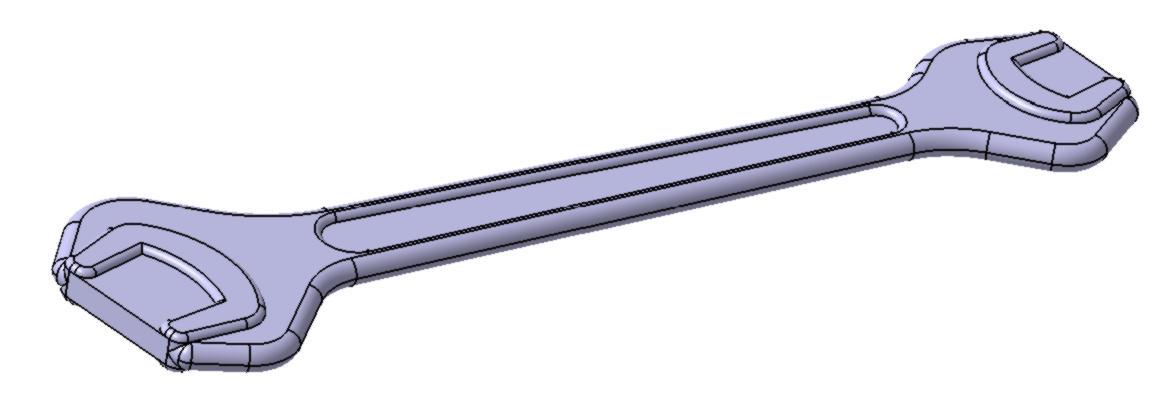 UTB ve Zlíně, Fakulta technologická 44 7 PRÁCE V POUŽITÝCH PROGRAMECH 7.1 Modelování v programu CATIA V5 K samotnému vymodelování zápustky bylo nejprve nutné vytvořit model výkovku.