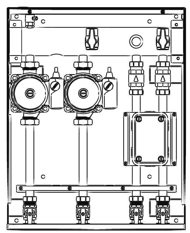 3318286-3318287 MGZ I (MONO I) Hydraulický modul pro jednu teplotní úroveň, 1 čerpadlový