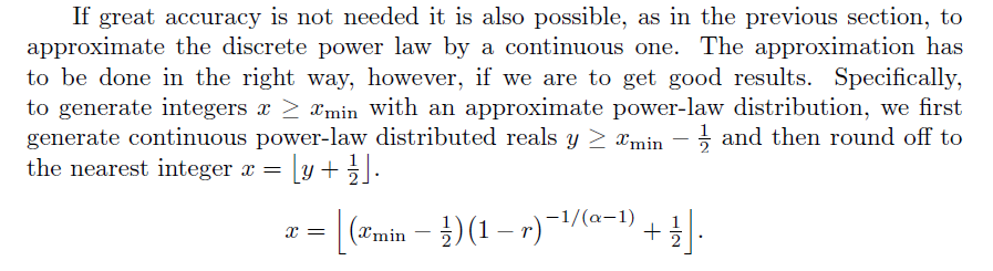 Generování datasetu s power law