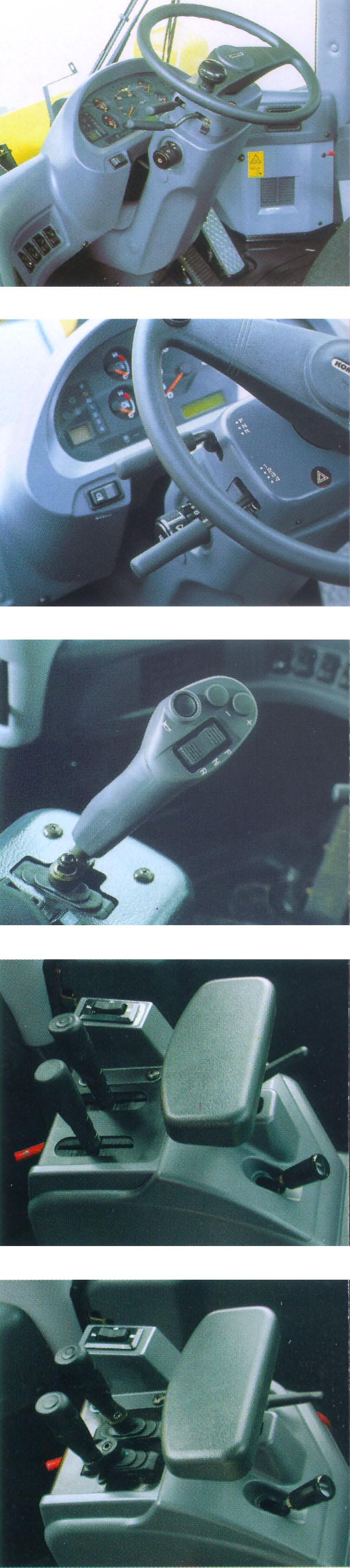 WA480-5 KOLOVÝ NAKLADAÈ JEDNODUCHÉ A PRAKTICKÉ OVLÁDÁNÍ Plnì nastavitelný volant s vestavìnou kontrolní jednotkou Výškovì nastavitelný naklápìcí volant obsahuje kontrolní systém, který umožòuje plnou