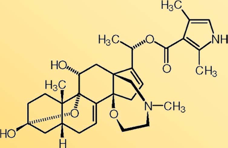 Živočišné alkaloidy Batrachotoxin silně účinný kardiotoxický a neurotoxický steroidní alkaloid nacházející se v některých druzích jihoamerických žab čeledi Dendrobatidae (pralesničkovití), brouků