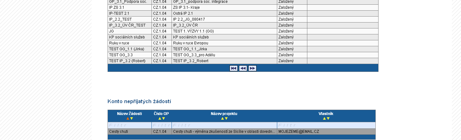 3.4. Základní informace o aplikaci Benefit7 3.4.1. Přístup k aplikaci Benefit7 Aplikace Benefit7 je všem uživatelům přístupná na webových stránkách www.eu-zadost.cz nebo www.eu-zadost.eu. 3.4.2.