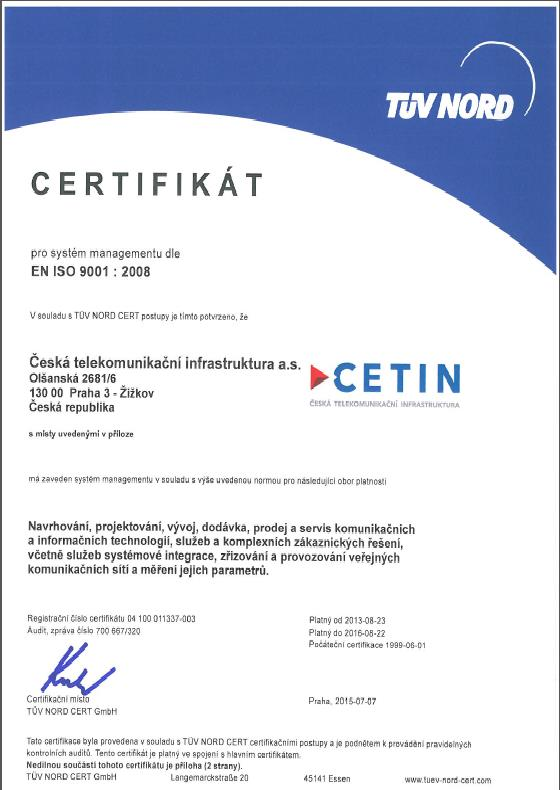 Certifikace dle IMS