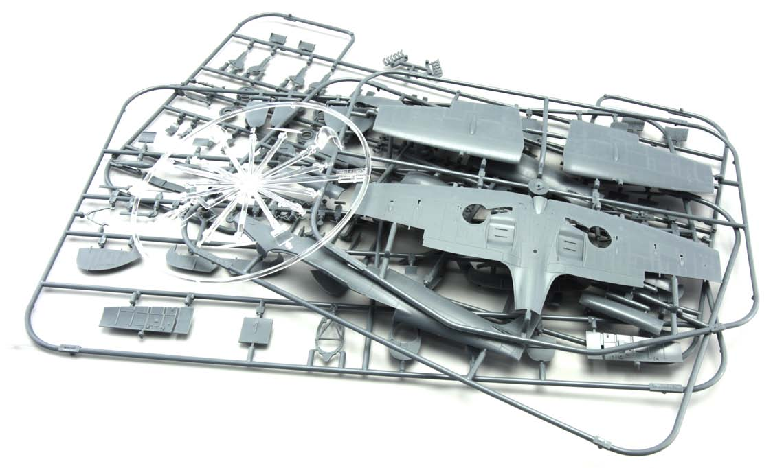 MODELY Overtrees jsou levnou možností jak získat kompletní plastové rámečky modelu Spitfire Mk.