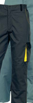 Oděvy Kolekce D - MACH Oděvy 0740373xx DMCOM Komfortní kombinéza s elastickým stahováním v pase, 9 kapes včetně kapsy na metr, zapínání na oboustranný zip krytý légou, zdvojená kolena s kapsami na