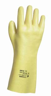 Rukavice 03 3100 405 vel. 10 TWITE - máčené rukavice Šité bavlněné rukavice s pružným nápletem na zápěstí, polomáčené ve žlutém přírodním latexu, protiskluzná úprava povrchu dlaně a prstů.