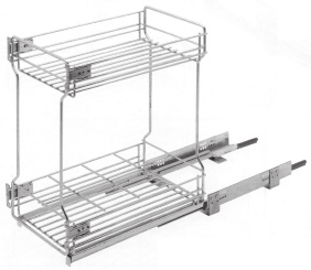 Výsuvný kôš na fľaše Výsuvný kôš na fľaše 352, šírka skrinky 150 mm Výsuvný kôš na fľaše 363, šírka skrinky 200 mm Plnovýsuv s dobrzdením Hettich